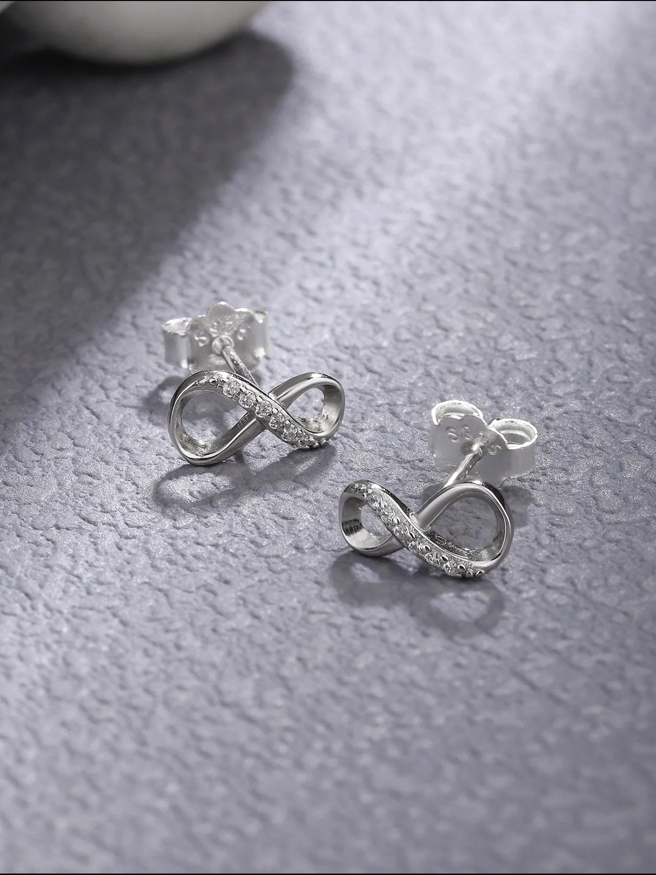 1 par de pendientes de tuerca minimalistas Big X para mujer, plata de ley S925, joyeria fina blanca, regalos de fiesta