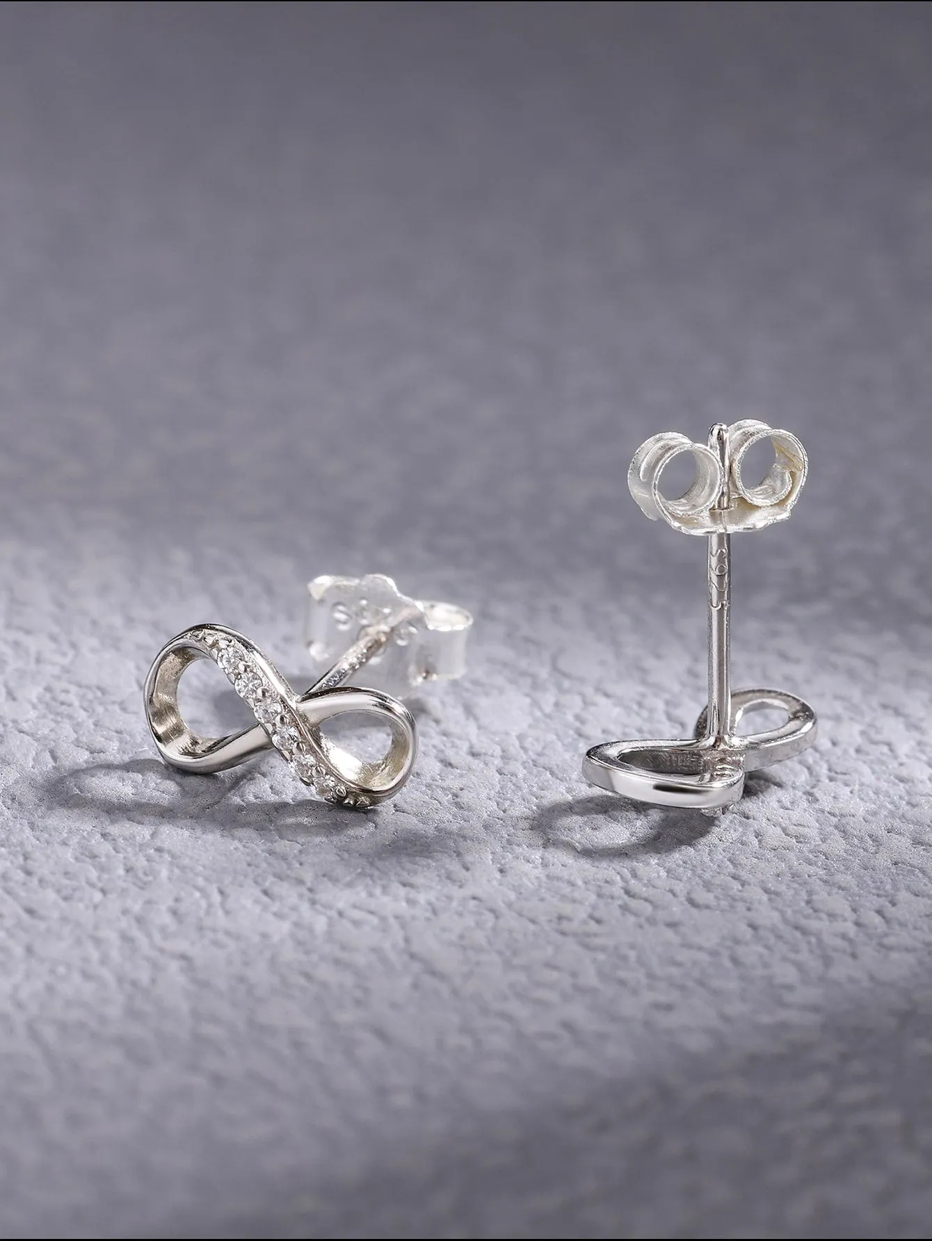 1 par de pendientes de tuerca minimalistas Big X para mujer, plata de ley S925, joyeria fina blanca, regalos de fiesta