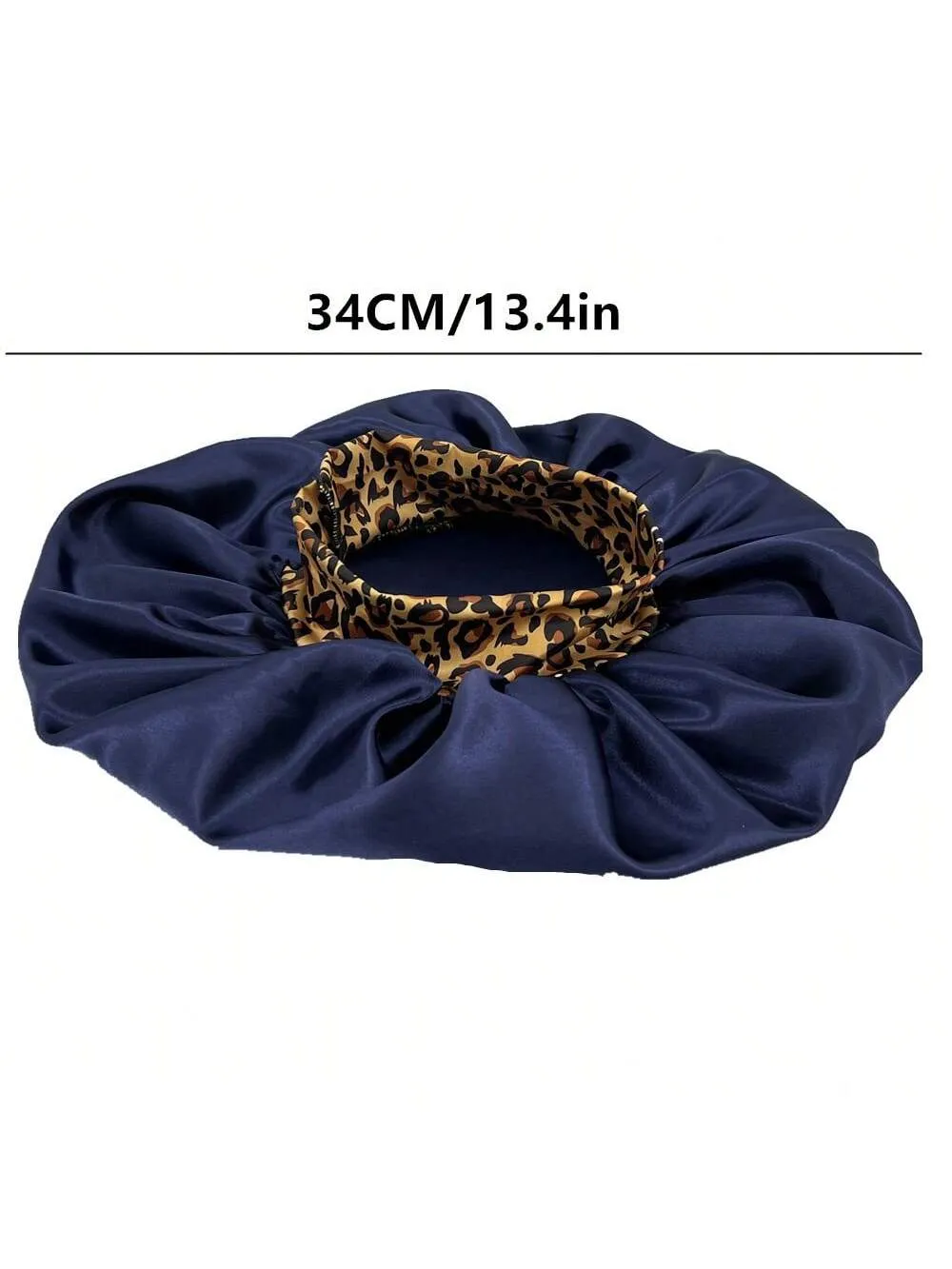 1 pieza de Gorro de Seda con Estampado de Leopardo de Bordes Amplios Elastico para Mujeres, Gorro de Dormir de Seda para Cuidado del Cabello y Proteccion del Cabello mientras Duermes, Gorro de Seda, Gorro de Saten