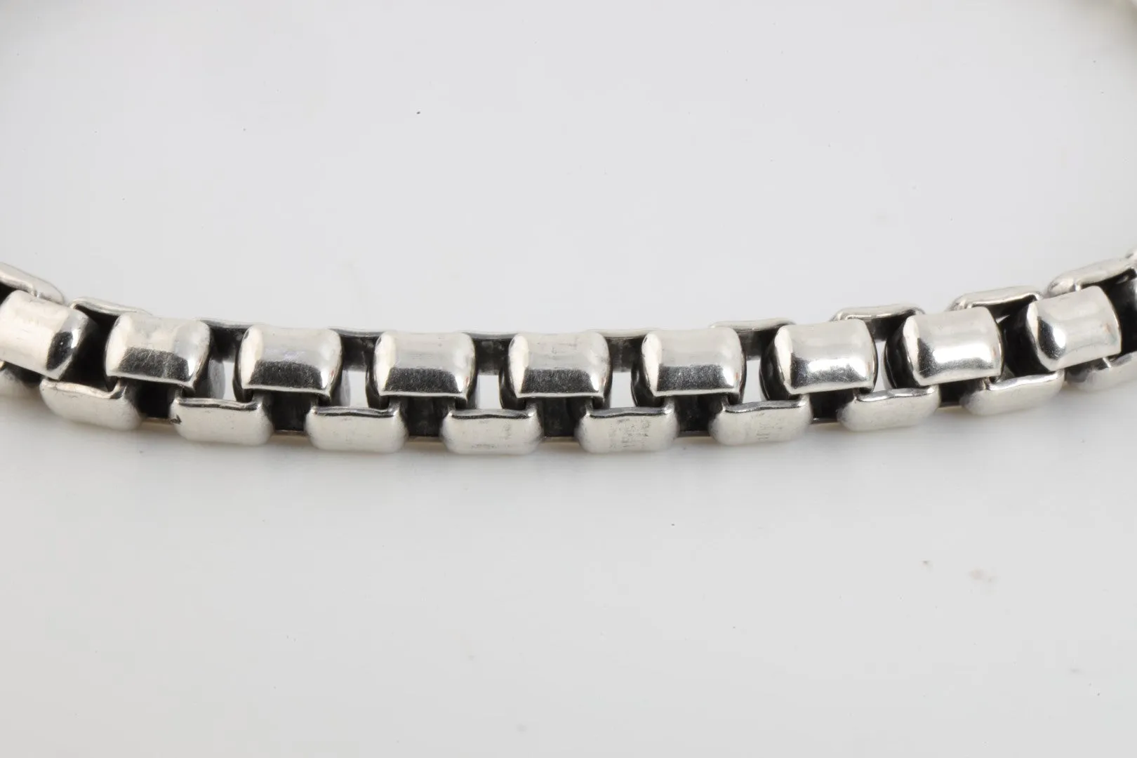 8" David Yurman 925 Silver Box Chain Bracelet (24.06g.)