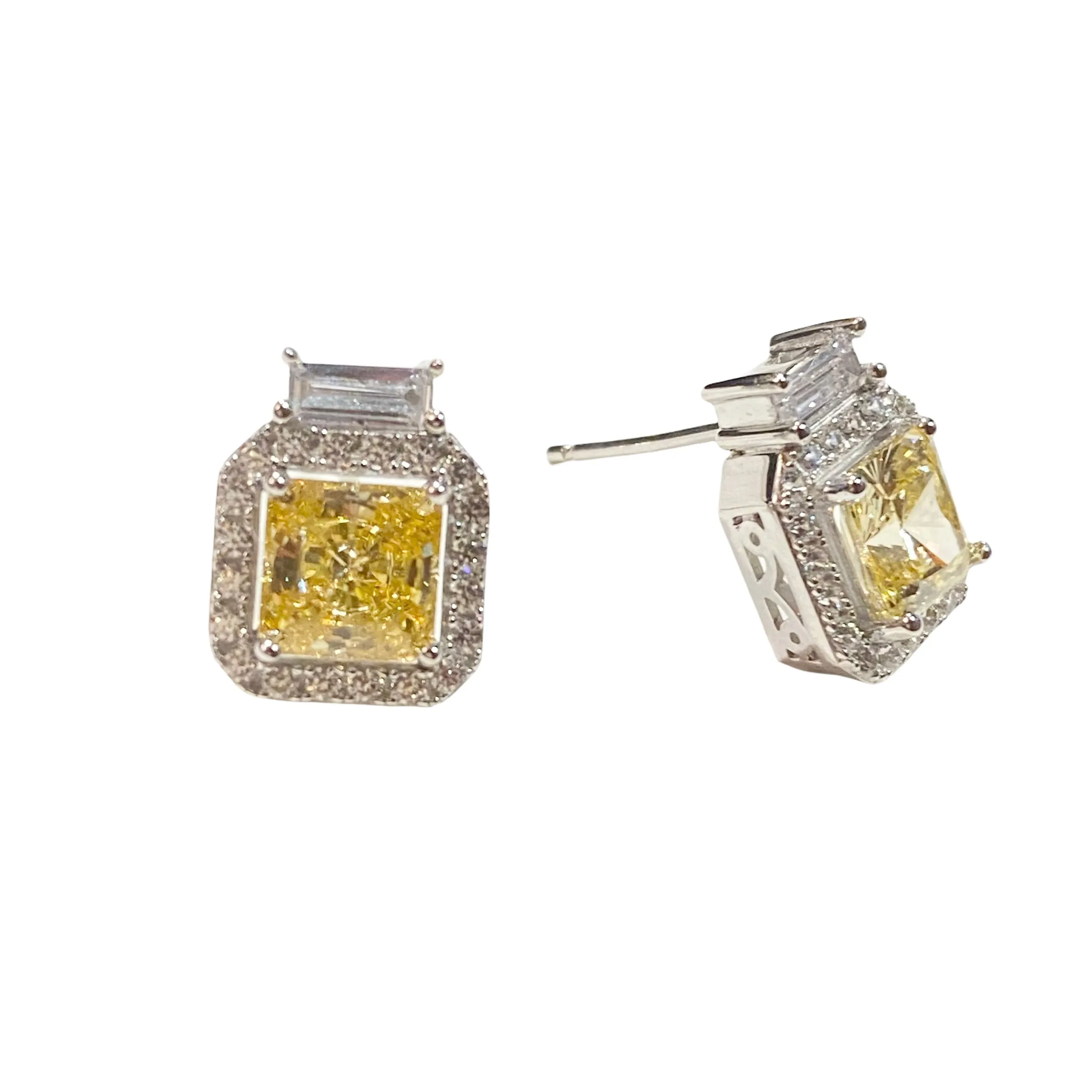 Adriene Birthstone Square Studs