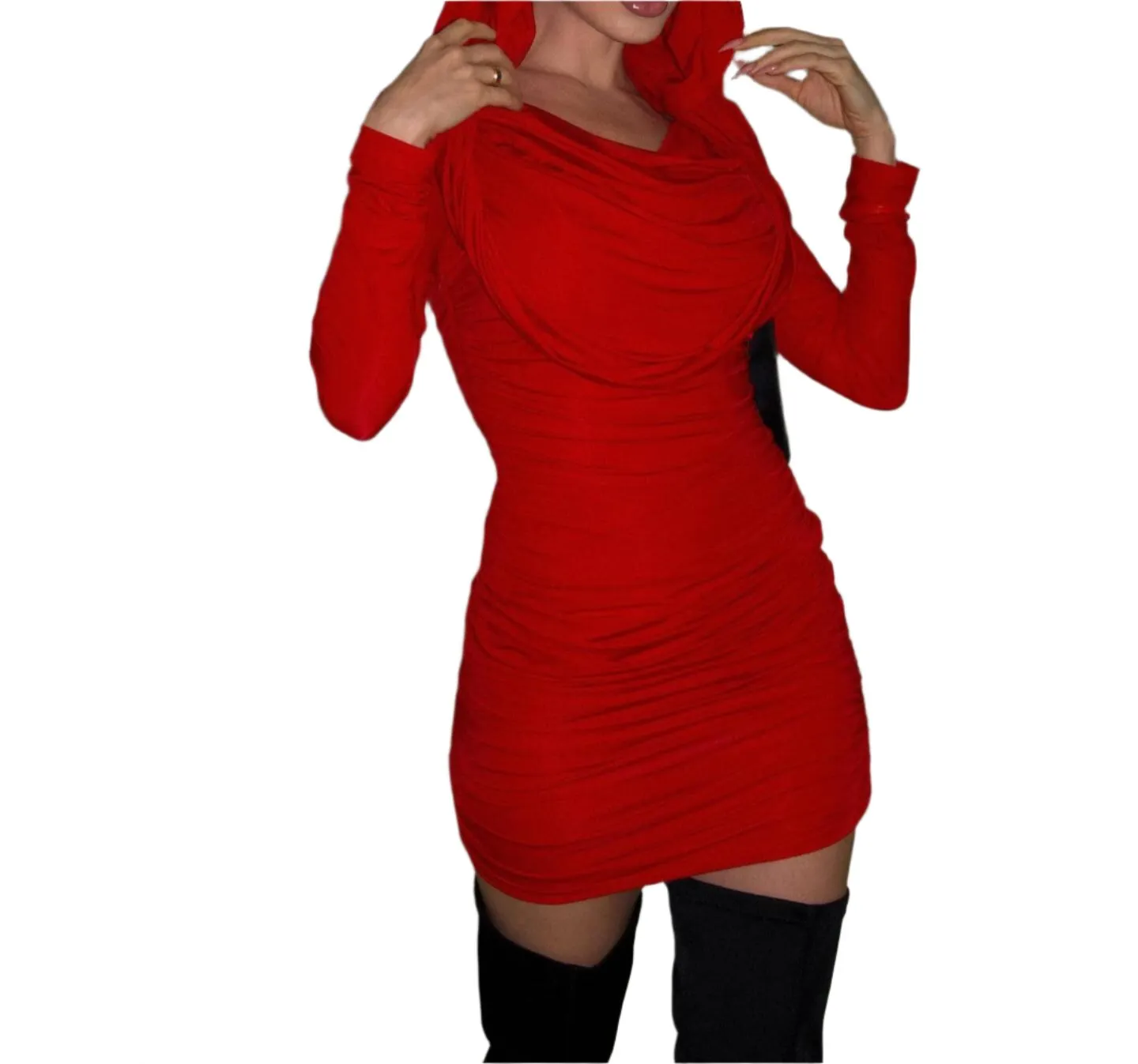 ALICIA Red Bodycon Dress