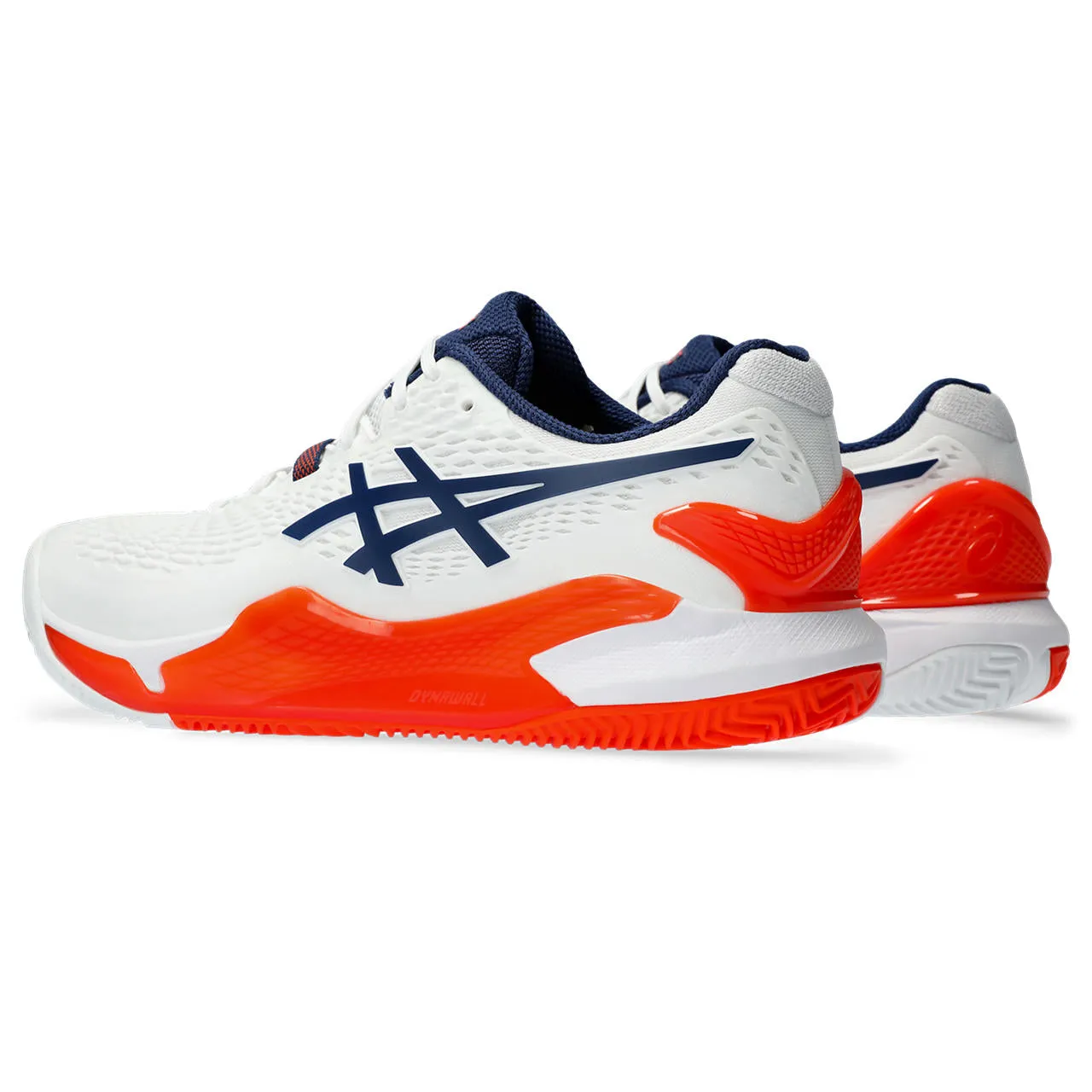 Asics Tennisschoen Gel Resolution 9 Clay Heren Wit Rood Blauw