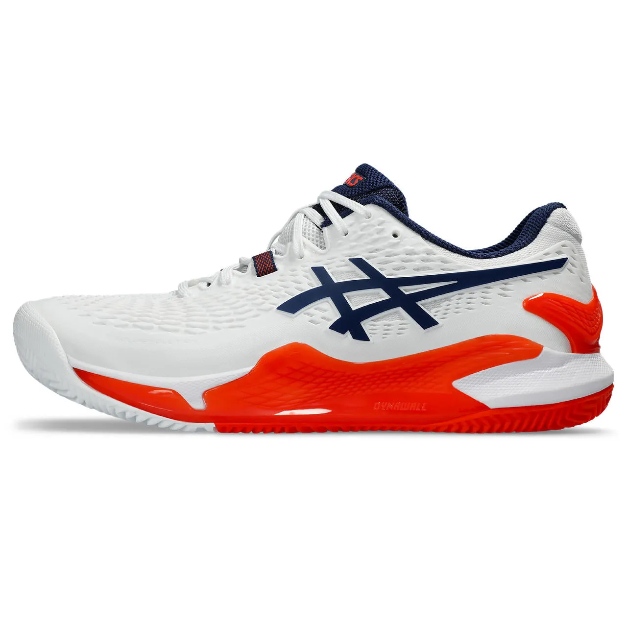 Asics Tennisschoen Gel Resolution 9 Clay Heren Wit Rood Blauw