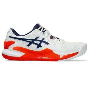 Asics Tennisschoen Gel Resolution 9 Clay Heren Wit Rood Blauw