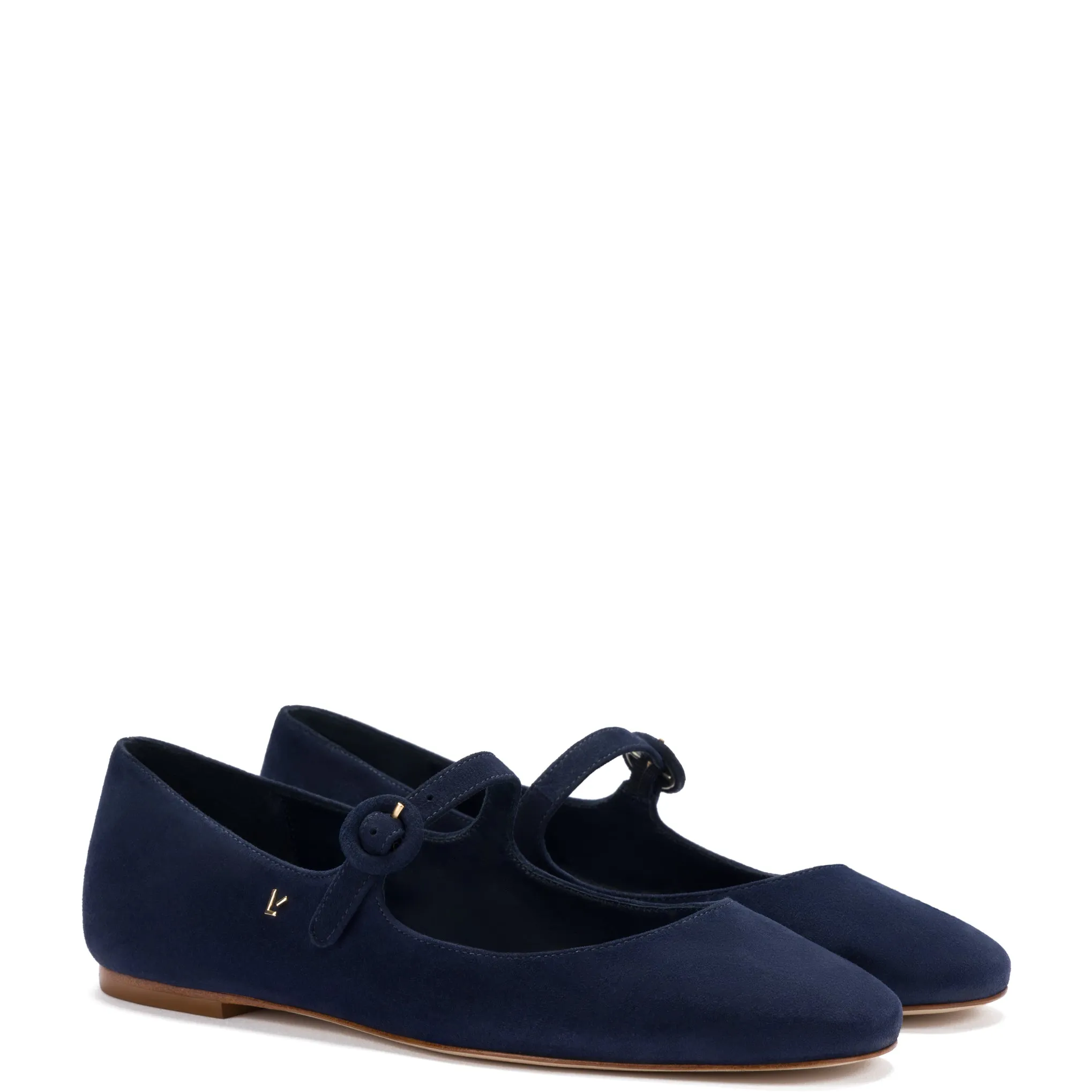 Blair Ballet Flat In Navy Suede