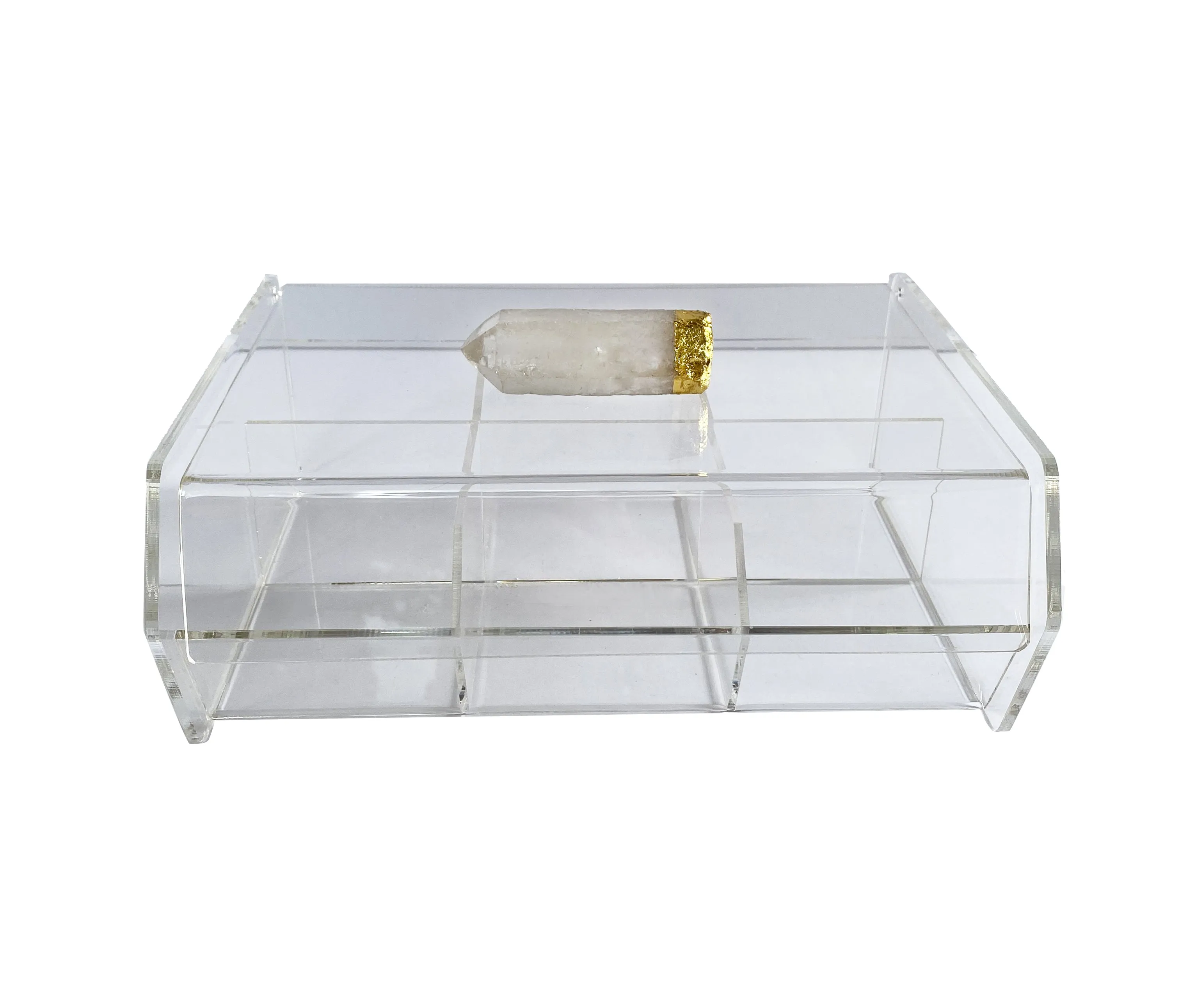 Caja De Té 6 Transparente Con Cuarzo