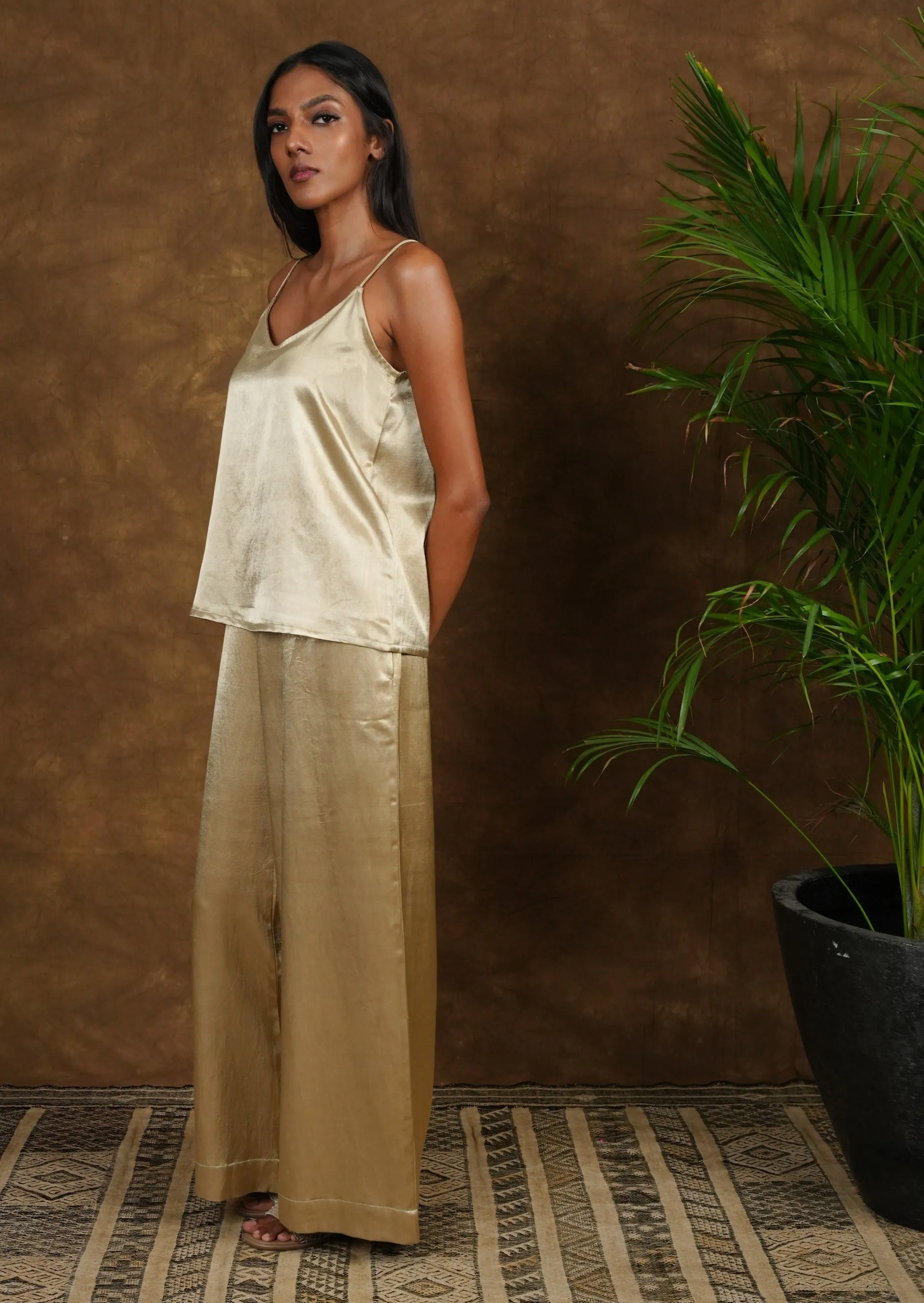 Chhaya Slip Top - Gold