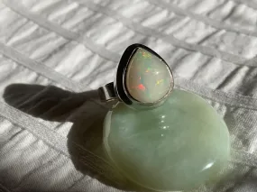 Ethiopian Welo Opal Ansley Ring - Chunky Drop (US 7)