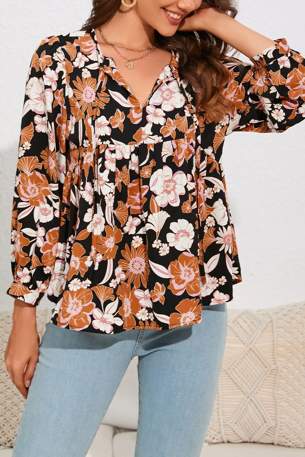 Floral Babydoll Blouse