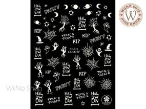 Glow in the Dark Halloween Adhesive Nail Art Sticker - 1 pc (CY-011)