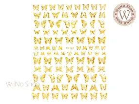 Gold Holographic Butterfly Adhesive Nail Art Sticker - 1 pc (WG369-GH)