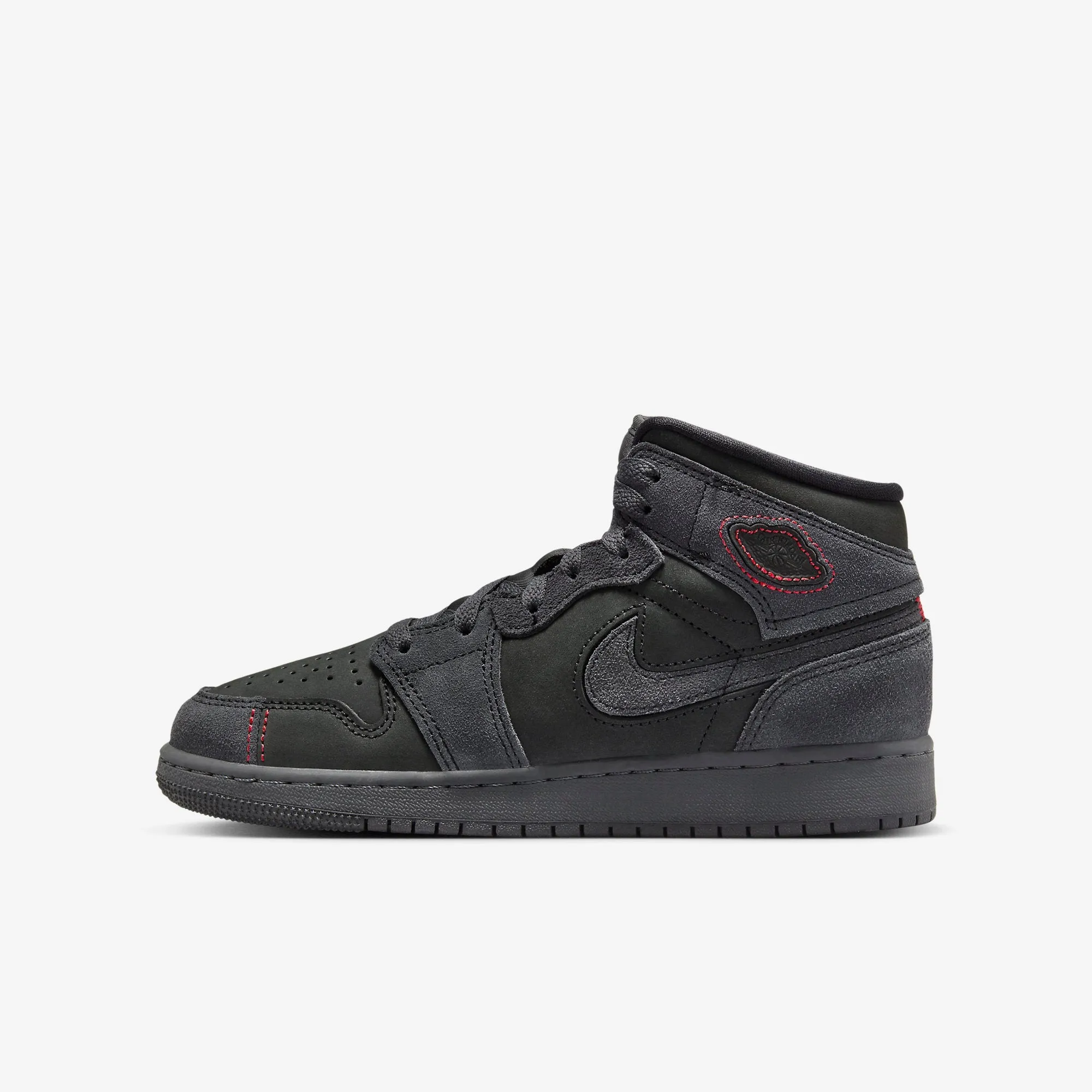 (GS) Air Jordan 1 Mid SE Craft 'Dark Smoke Red' (2023) FQ7742-001