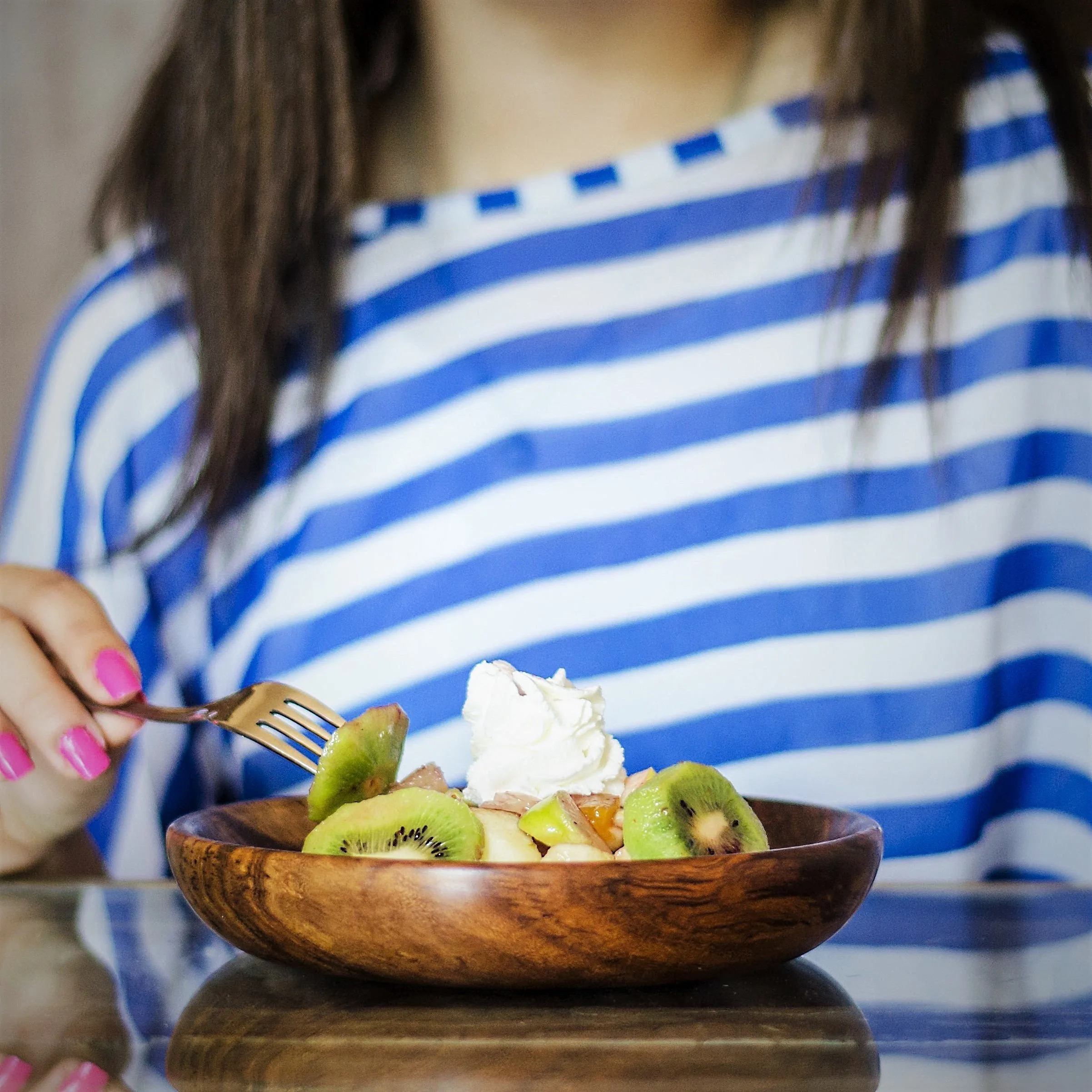 Hand-turned Wooden Salad Plate