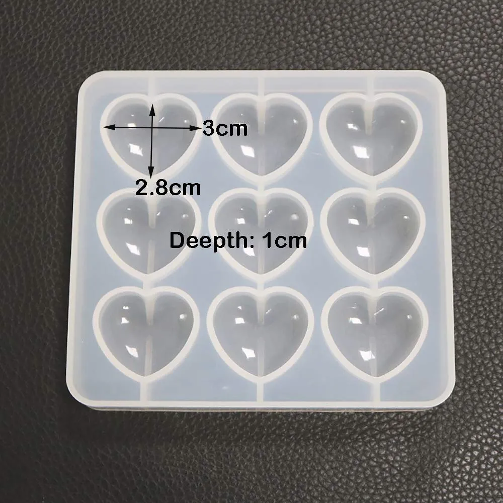 Heart Silicone Mold For Making Resin Pendants,charms,Fridge magnets and Keychains