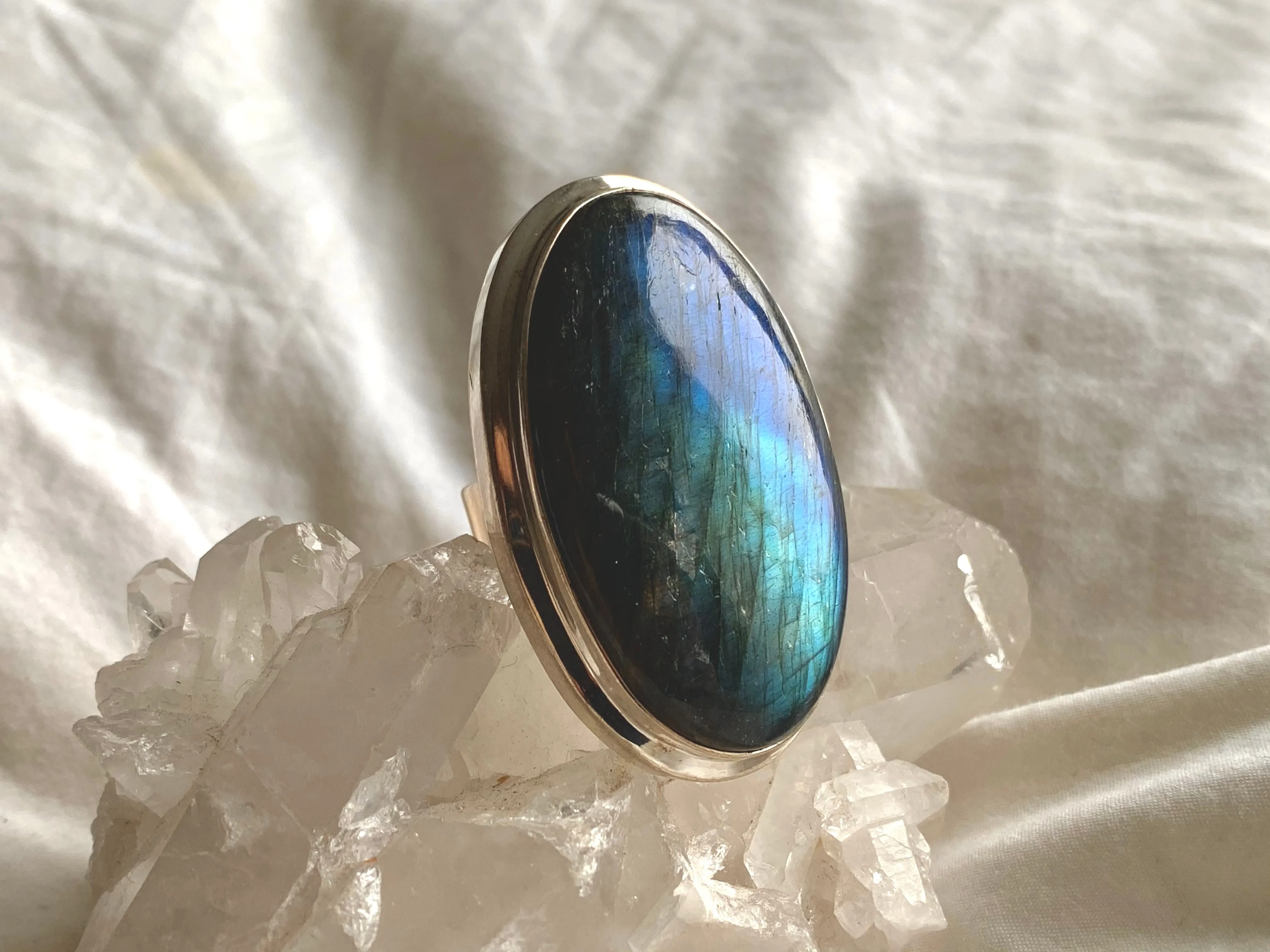 Labradorite Ansley Ring - XLarge Oval (US 10)