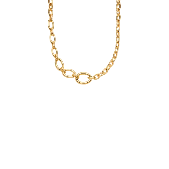 Large Graduated Oval Chain Necklace