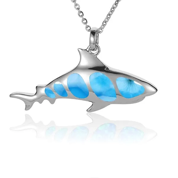 Larimar Shark Pendant