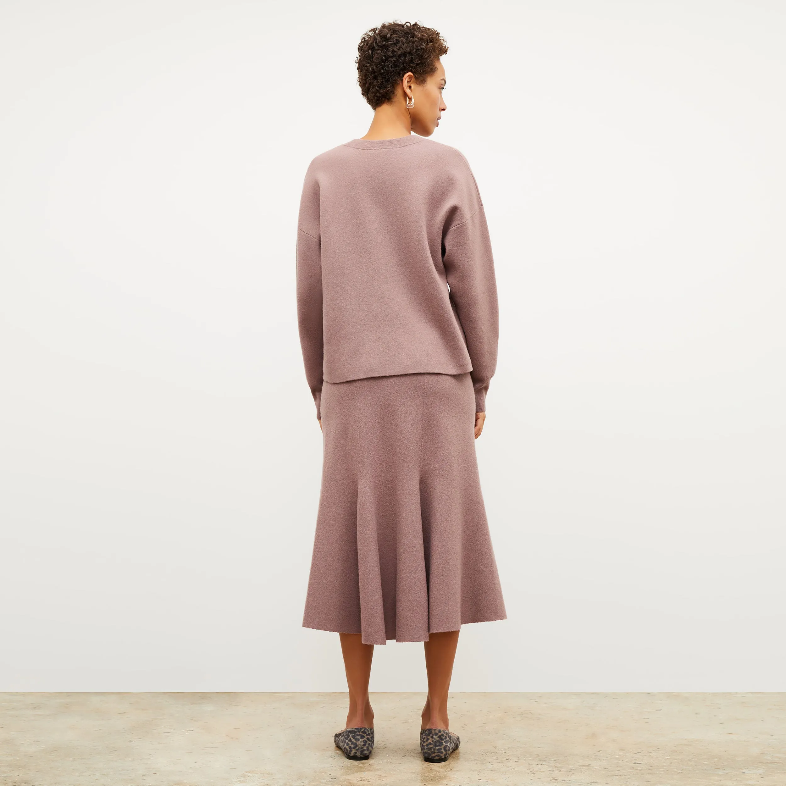 Leah Skirt - Boiled Wool :: Rose Taupe