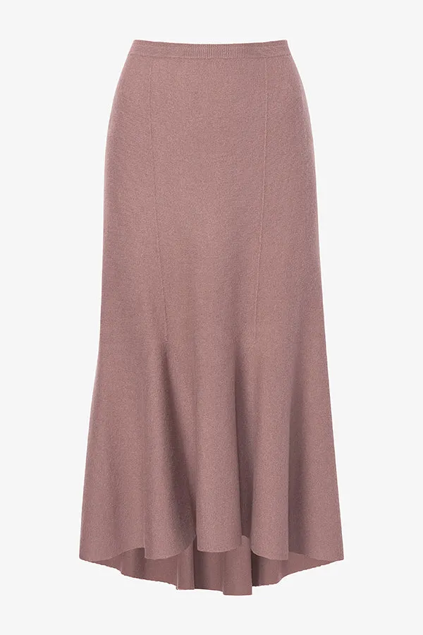 Leah Skirt - Boiled Wool :: Rose Taupe