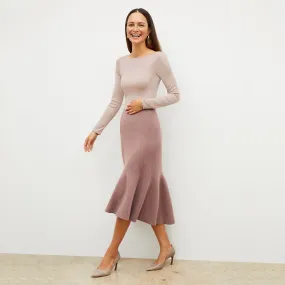 Leah Skirt - Boiled Wool :: Rose Taupe