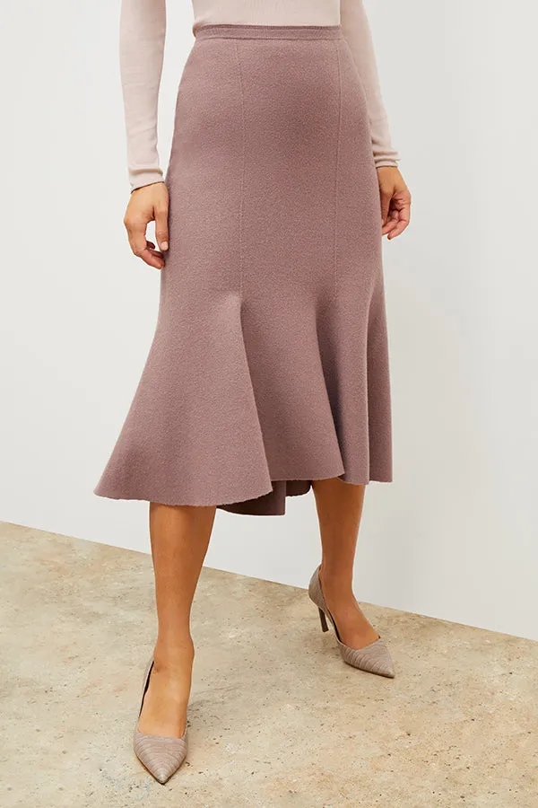 Leah Skirt - Boiled Wool :: Rose Taupe