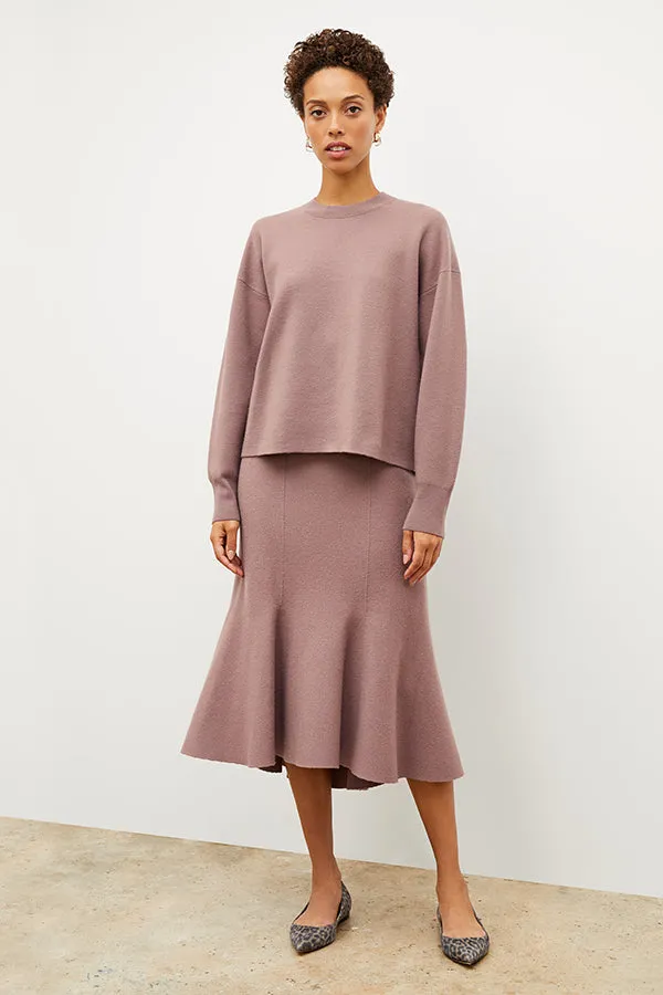 Leah Skirt - Boiled Wool :: Rose Taupe