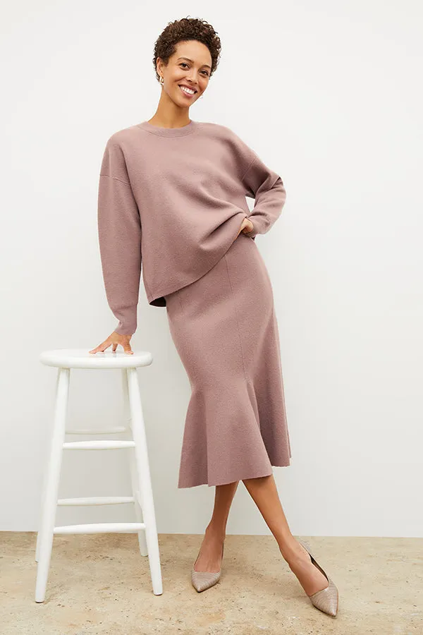 Leah Skirt - Boiled Wool :: Rose Taupe