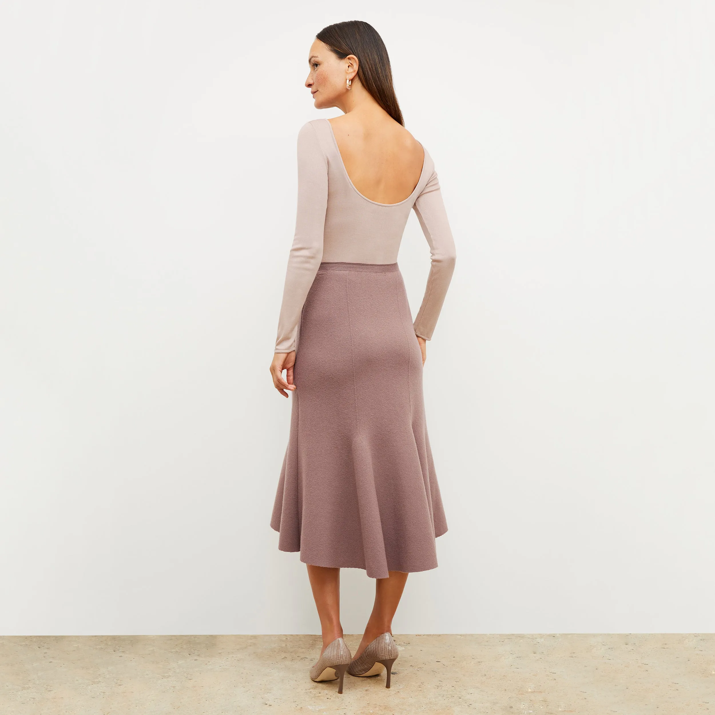 Leah Skirt - Boiled Wool :: Rose Taupe