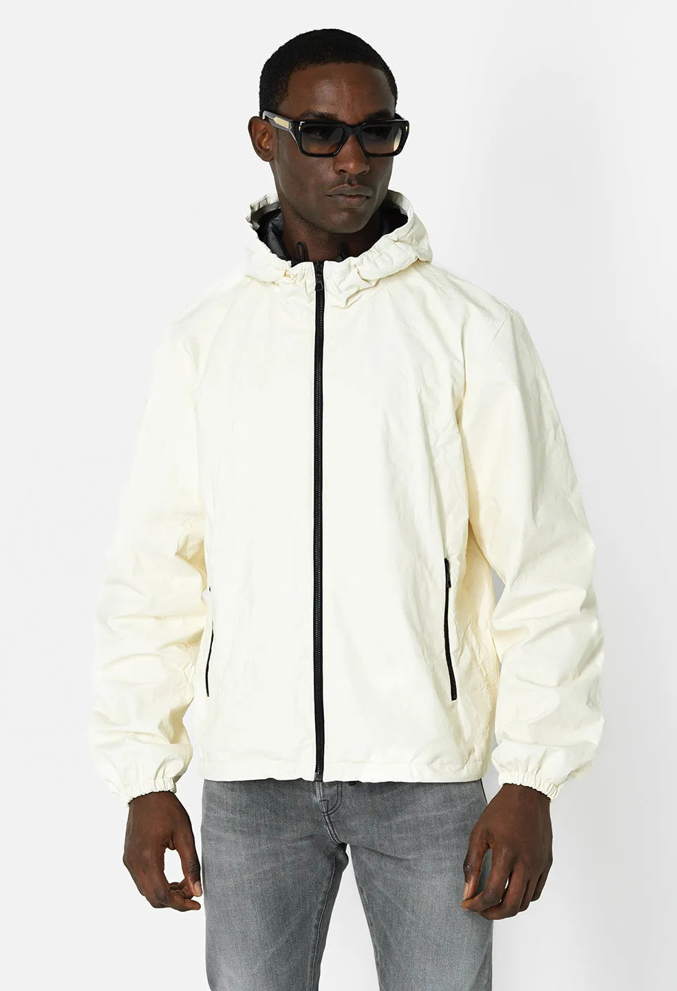 Leather Adapt Anorak / Ivory