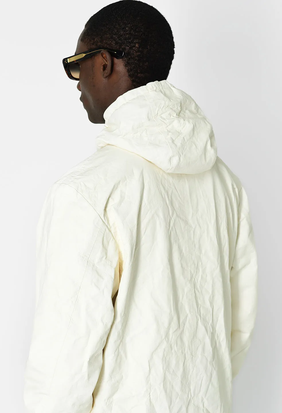 Leather Adapt Anorak / Ivory