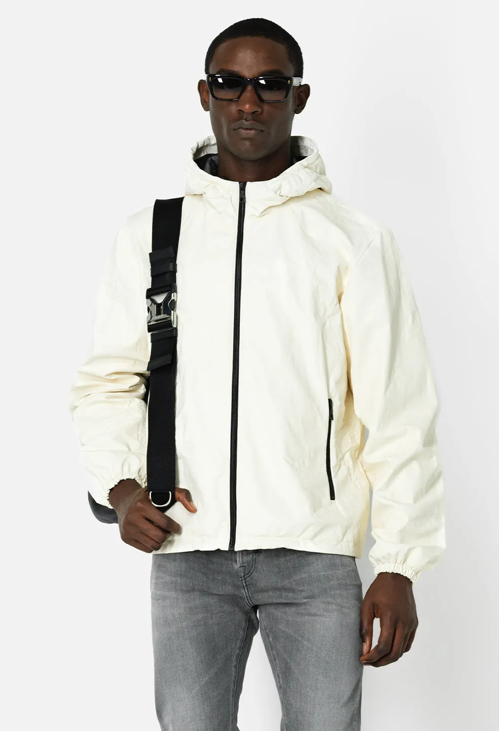 Leather Adapt Anorak / Ivory