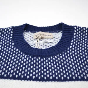 Libertine-Libertine - Boston Sweater Verve - Navy with Black & White