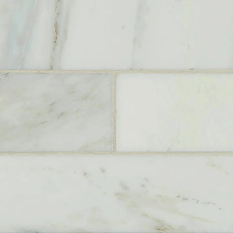 Marble Tile Collection Arabescato Carrara 4"x12" Honed