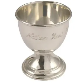 Personalised Hand Engraved Sterling Silver Egg Cup