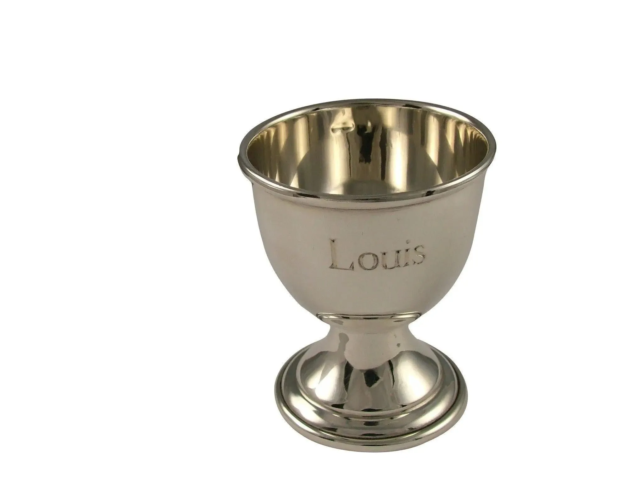 Personalised Hand Engraved Sterling Silver Egg Cup