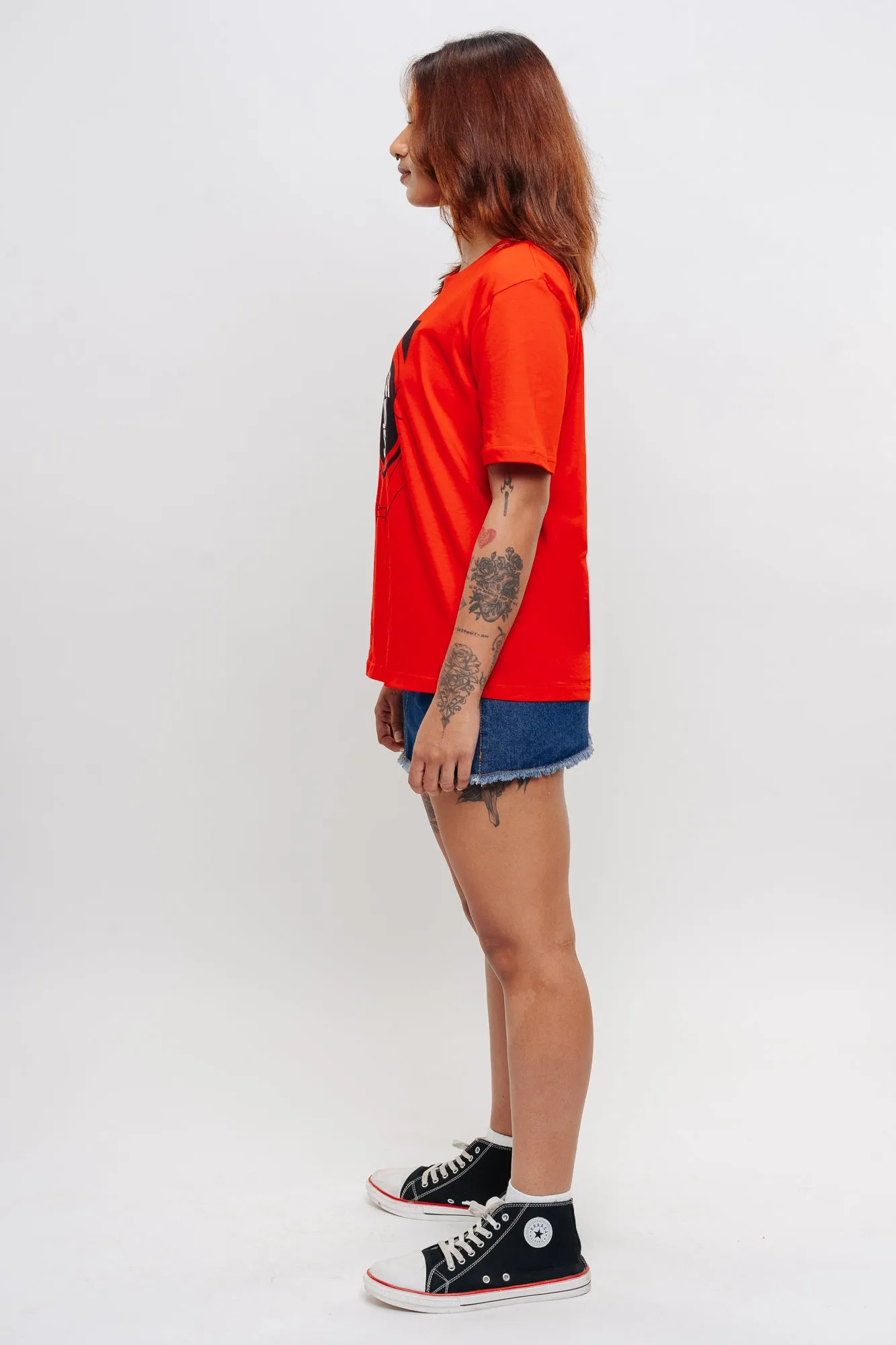 Red Space Oversized Tees