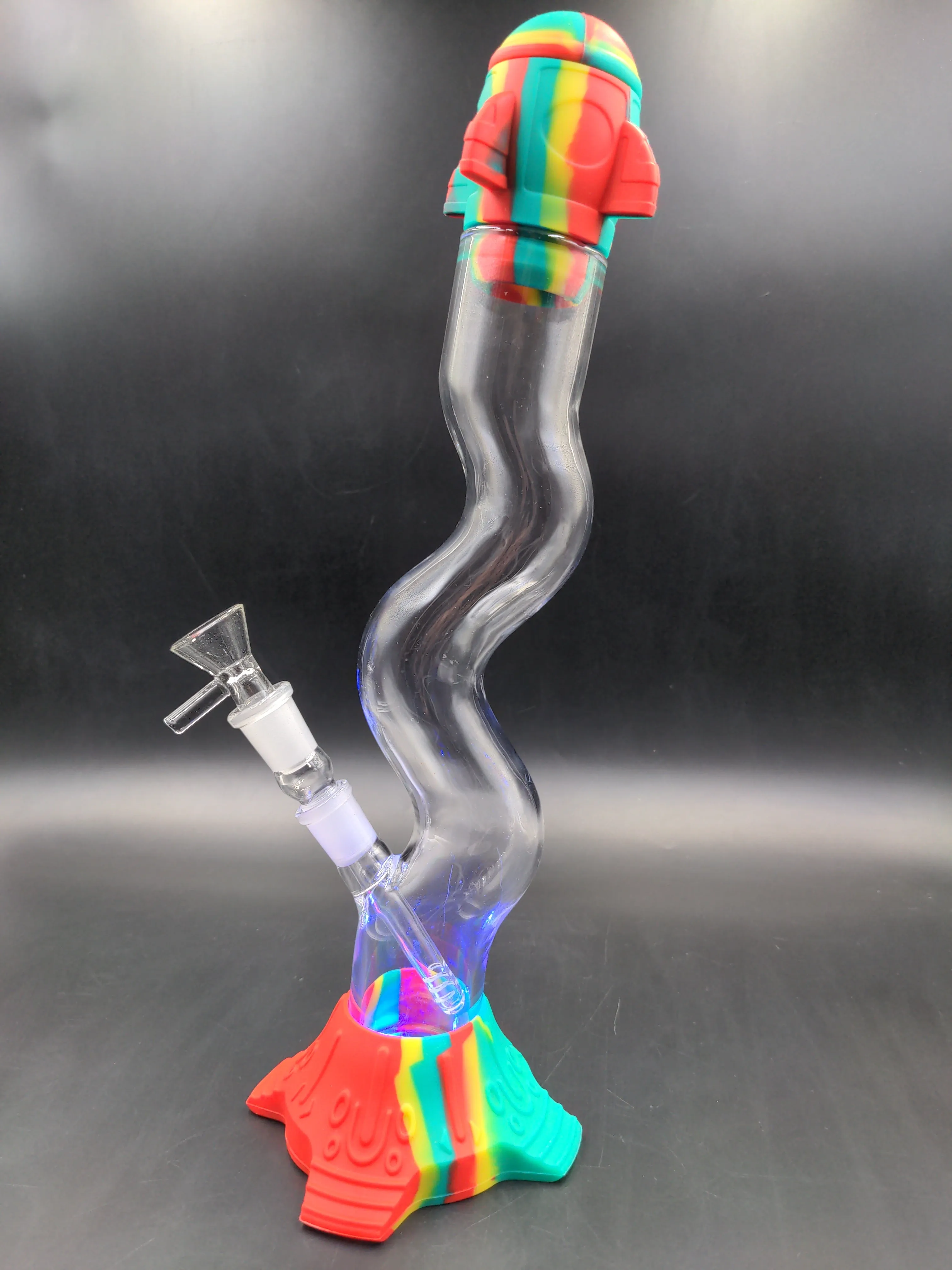 Rocketship LED Silicone Water Pipe | 13.5 | 14mm