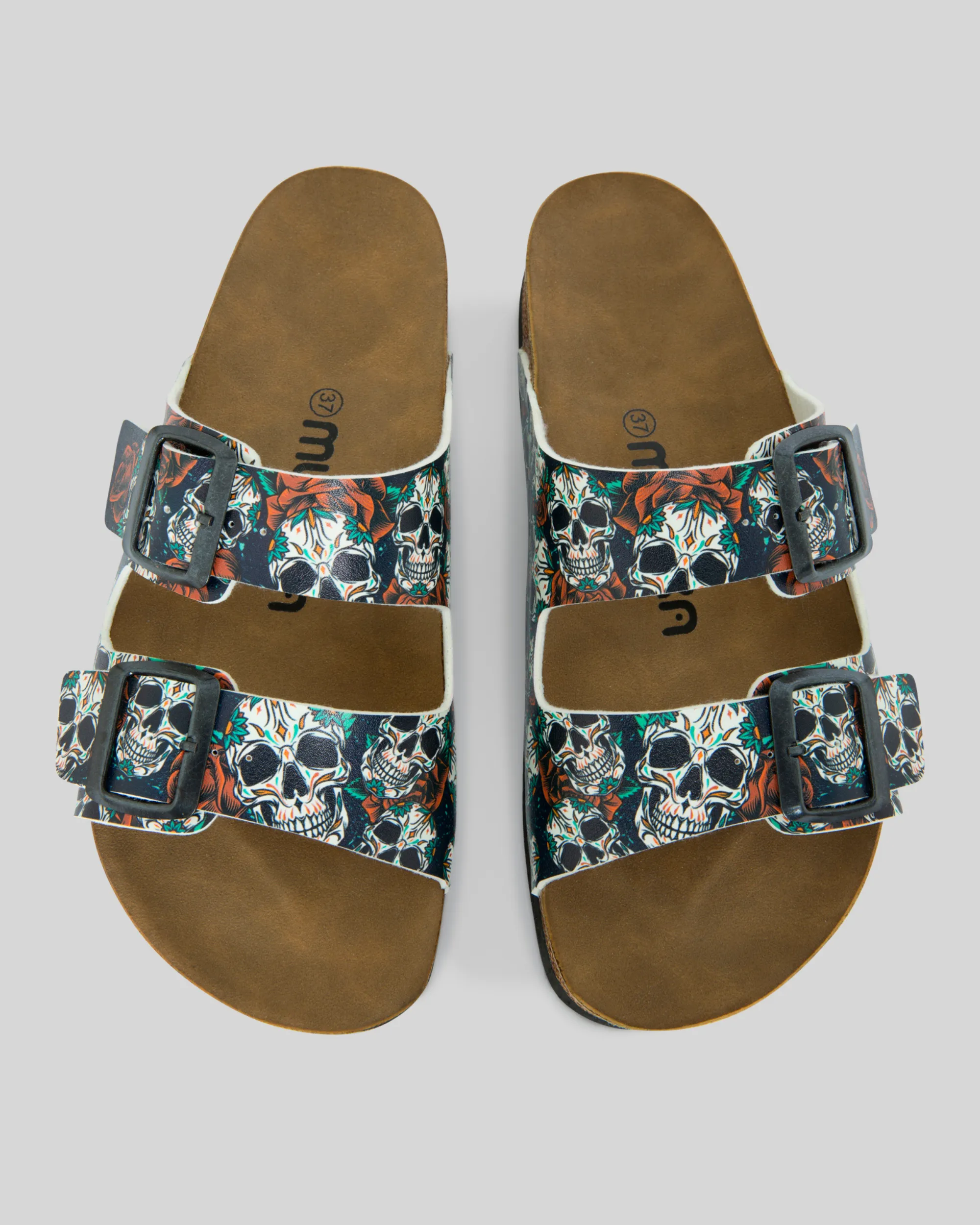 Sandalias Calaveras y Rosas