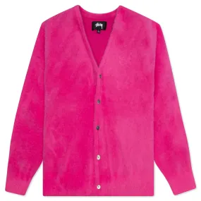 Shaggy Cardigan - Fuchsia