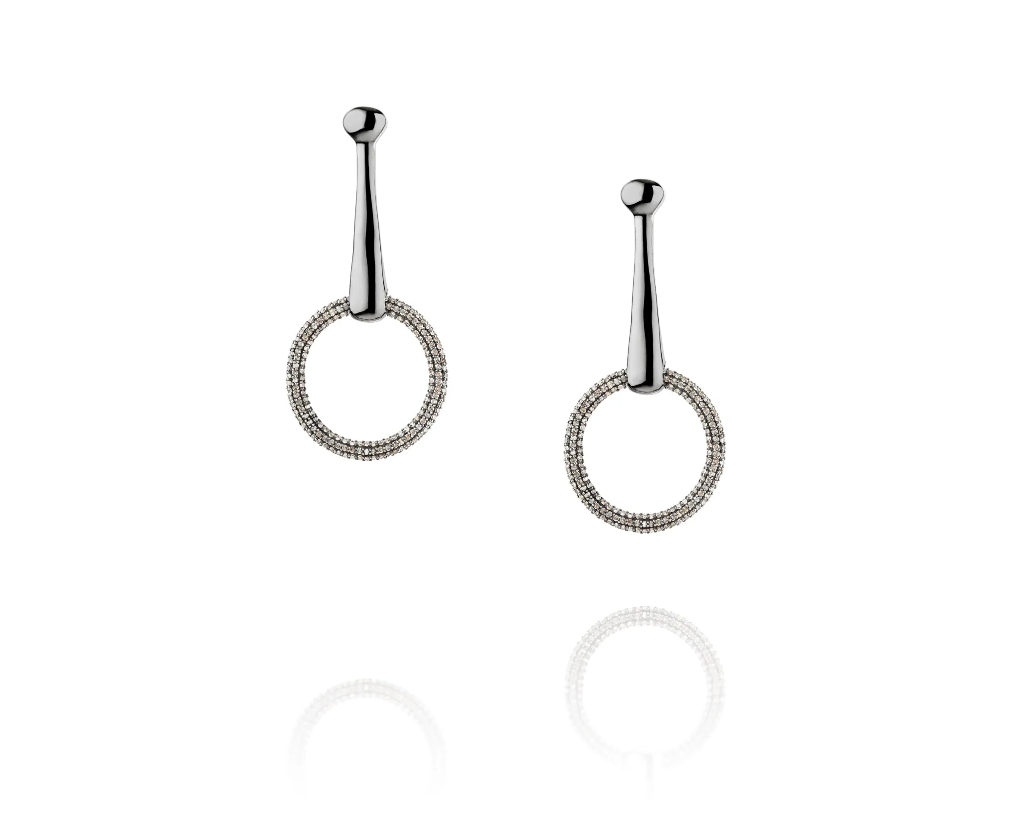 Snaffle Bit Statement Earrings | Diamond