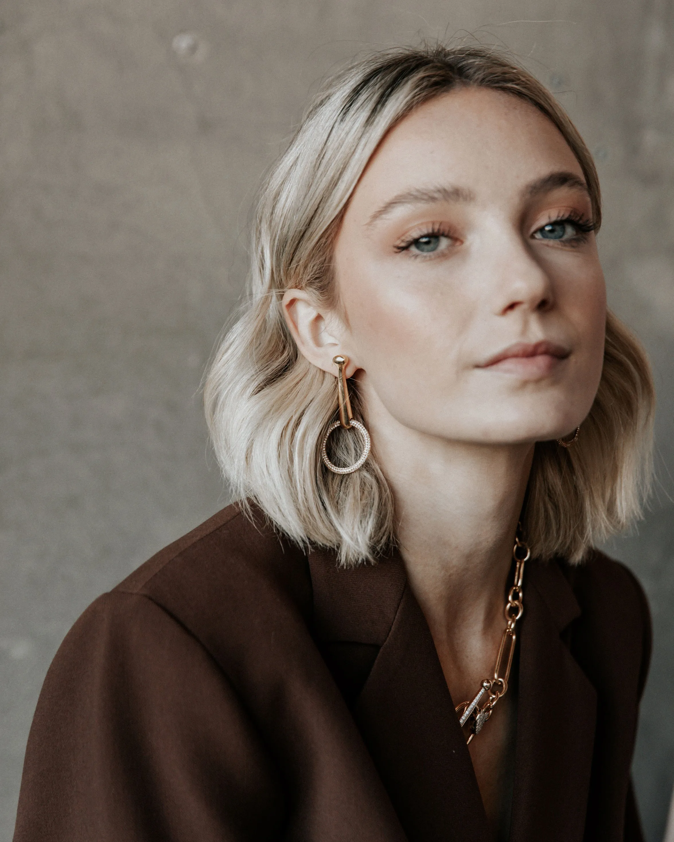 Snaffle Bit Statement Earrings | Diamond