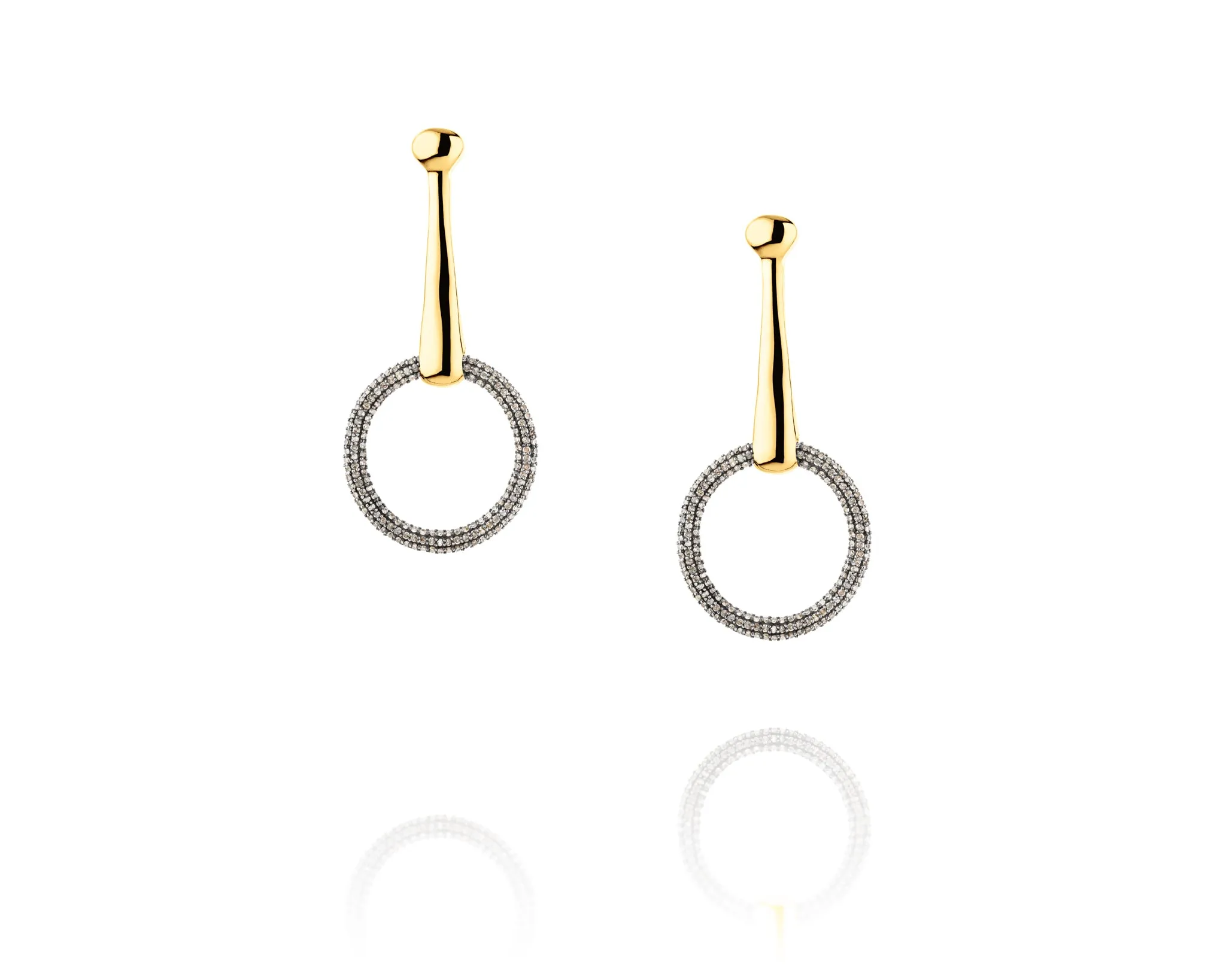 Snaffle Bit Statement Earrings | Diamond