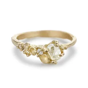 Tapering Ocean Diamond Ring with Barnacles